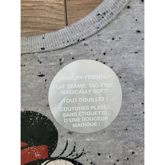Disney Minnie Mouse Heathered Gray Short Sleeve T-shirt Little Girl Sz L (10/12) - Picture 5 of 5